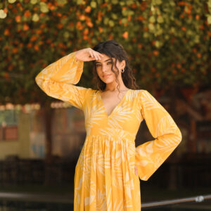 V-Neck Long Sleeves Dress